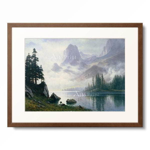 アルバート・ビアスタット Albert Bierstadt 「Mountain out of the Mist」｜afloprint
