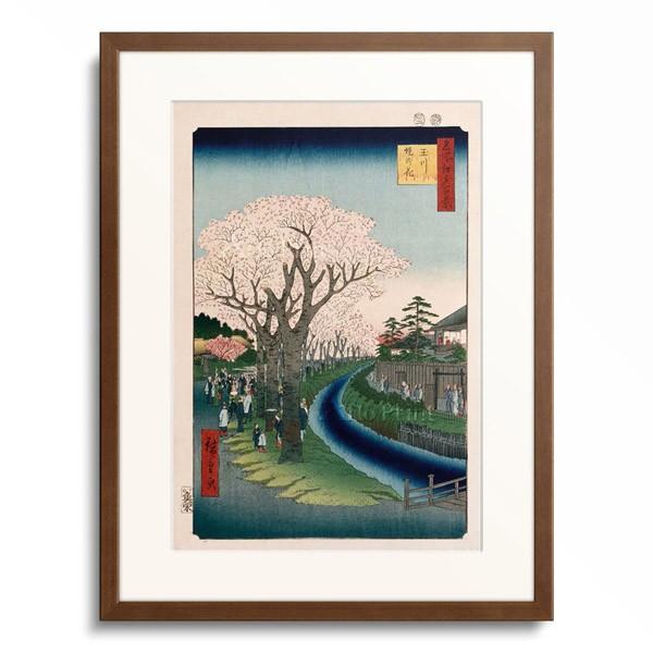 歌川 広重 Utagawa Hiroshige 「名所江戸百景 玉川 堤の花」