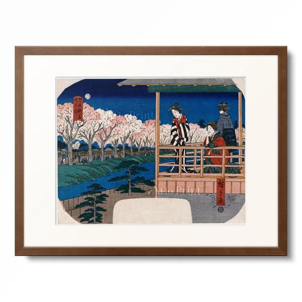 歌川 広重 Utagawa Hiroshige 「四ツ谷 新宿 桜の花」