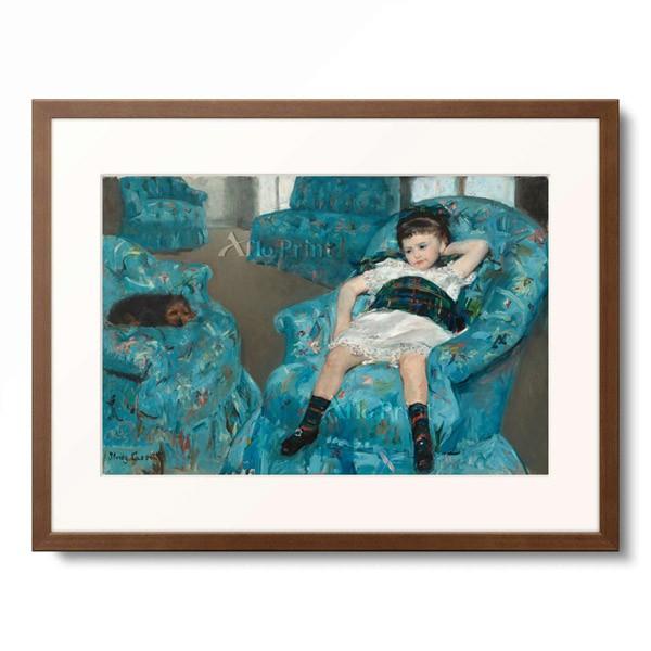メアリー・カサット Mary Stevenson Cassatt 「Little Girl in a Blue Armchair 1876」｜afloprint