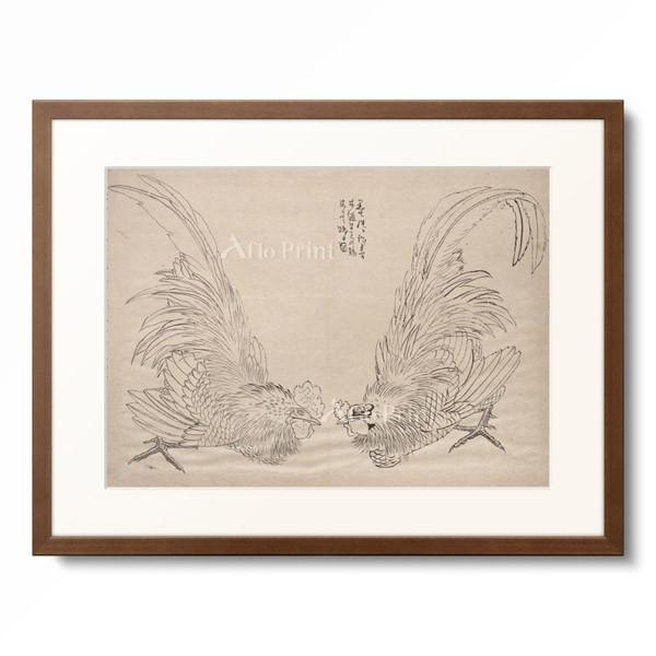 葛飾北斎 Katsushika Hokusai 「鶏図」