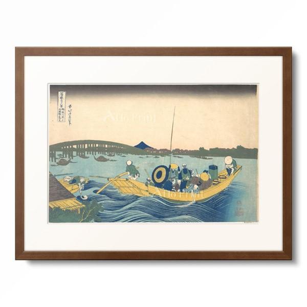 葛飾北斎 Katsushika Hokusai 「富嶽三十六景 御厩川岸より両國橋夕陽見」