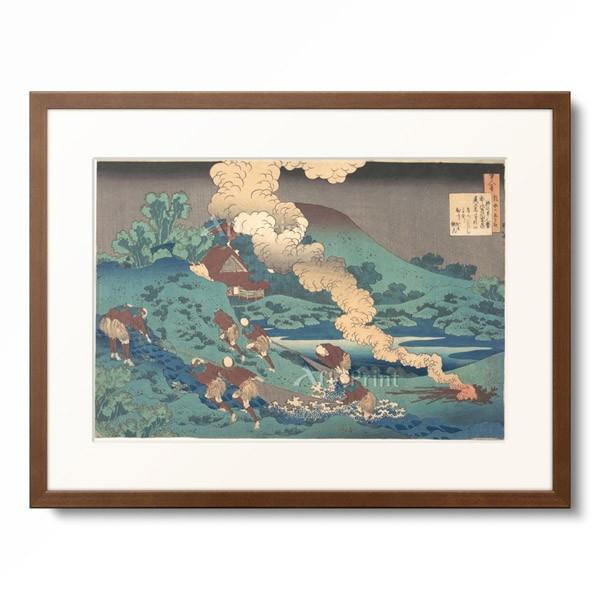 葛飾北斎 Katsushika Hokusai 「百人一首 乳母かゑとき 柿本人麻呂?」