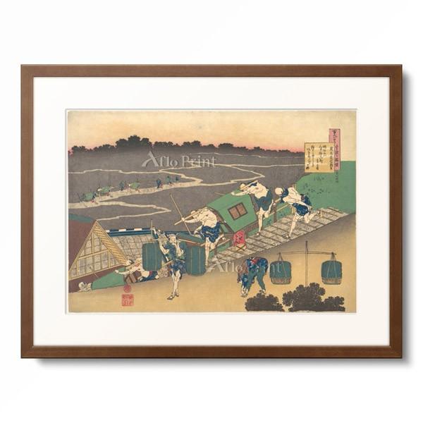 葛飾北斎 Katsushika Hokusai 「百人一首 宇波か縁説 藤原道信朝臣」