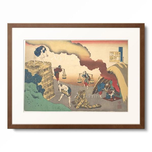 葛飾北斎 Katsushika Hokusai 「百人一首 宇波か縁説 権中納言定家」