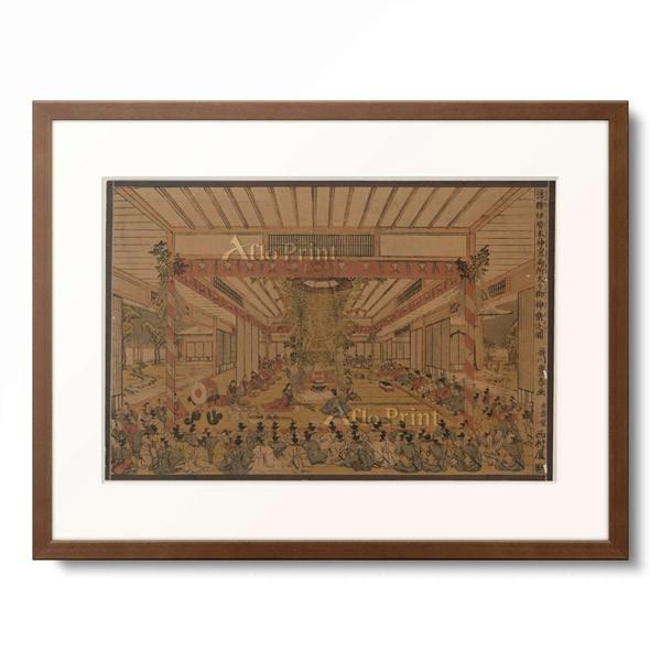 歌川豊春  Utagawa Toyoharu 「浮絵伊勢太神宮両所太々御神楽之図」