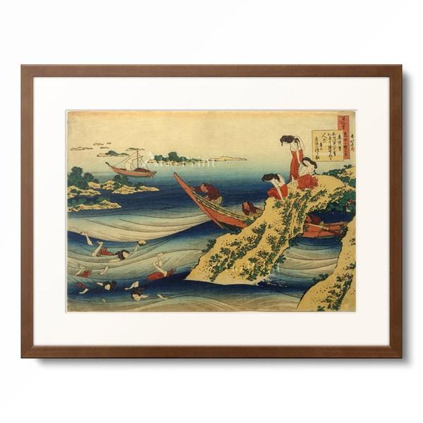 葛飾北斎 Katsushika Hokusai 「百人一首 乳母か絵とき 参議篁」