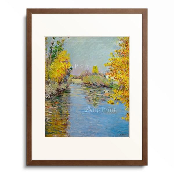 ギュスターヴ・カイユボット Gustave Caillebotte 「Le petit bras de la Seine, effet d ...