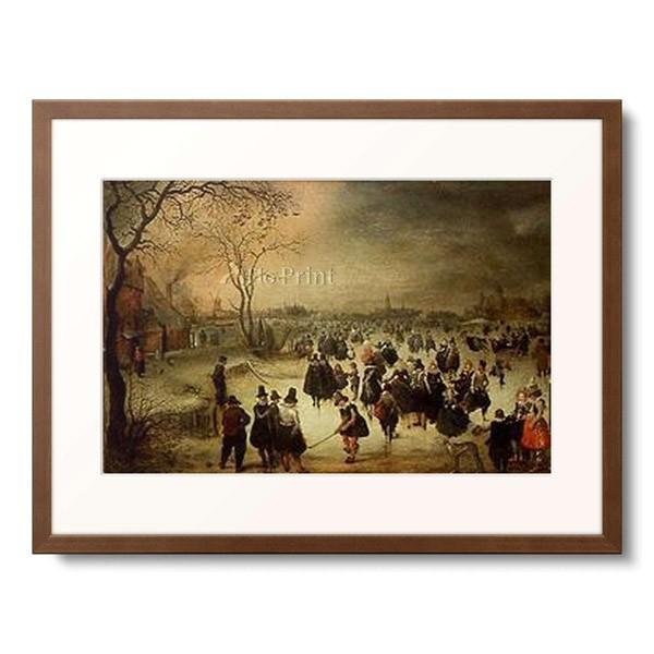 Adam van Breen 「Winterlandschaft mit Eislaufern auf einem Kanal.」 : アフロ ...