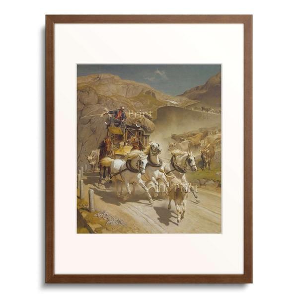 ルドルフ・コルラー Rudolf Koller 「The Gotthard Pass Post Coach. 1873.」｜afloprint