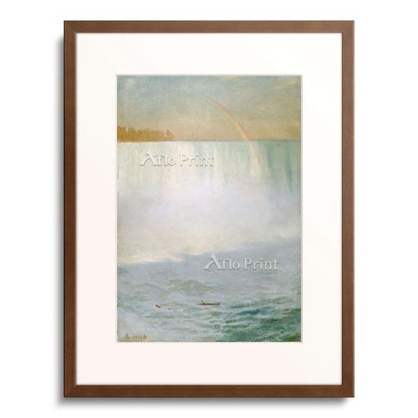 アルバート・ビアスタット Albert Bierstadt 「Waterfall And Rainbow, Niagara.」｜afloprint