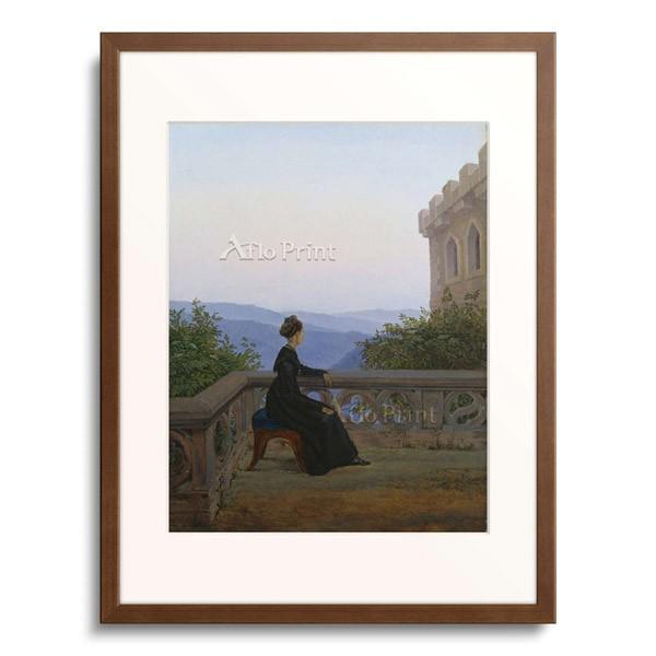 カール・グスタフ・カルス Carl Gustav Carus 「バルコニーの女 Frau auf dem Soller. 1824.」｜afloprint