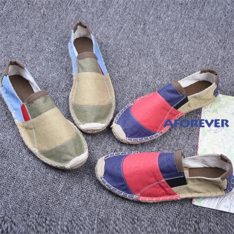 スリッポン メンズ エスパドリーユ ジュート巻き サマーシューズ 麻靴 カジュアル 軽量 全国宅配無料