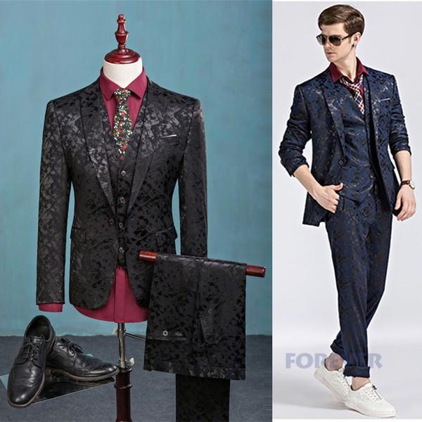 アウトレット送料無料 3ピース スリーピーススーツ メンズ ビジネススーツ ベスト パンツ ジャケット 1つボタン 成人式スーツ スリムスーツ 花柄 結婚式 二次会 新生活 新品本物 Zoetalentsolutions Com