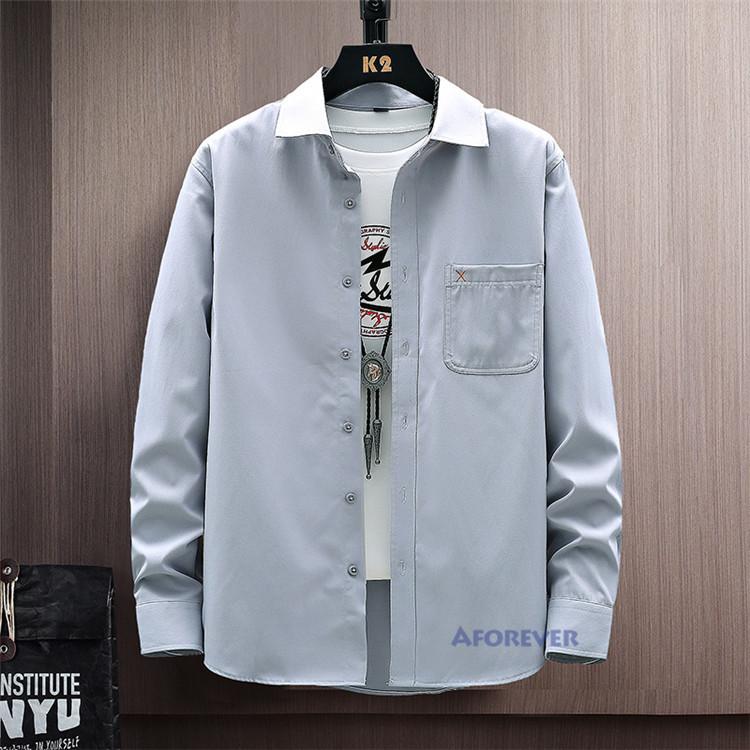 ネルシャツ メンズ 無地 長袖 シャツ ショート丈 コットン カジュアル 60 Off