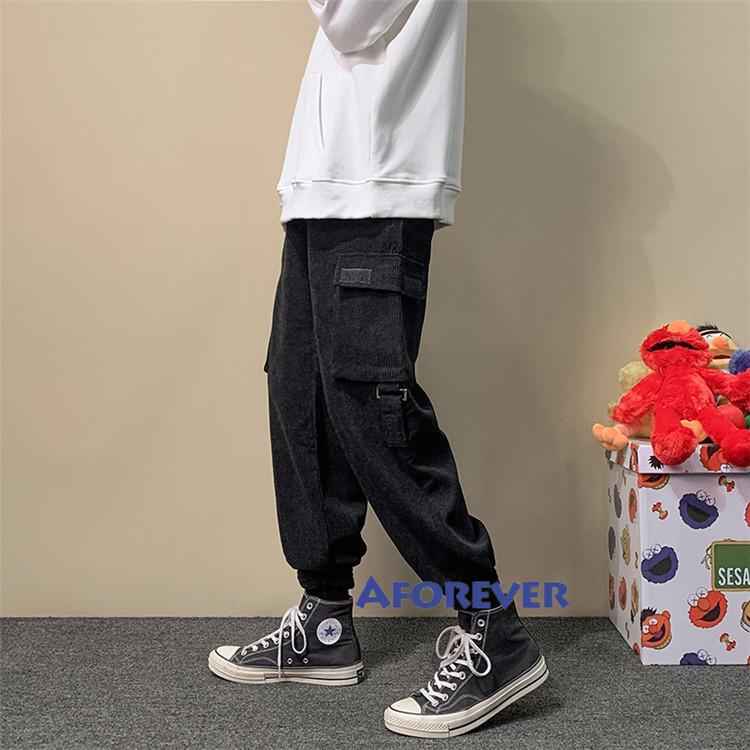 カーゴパンツ コーデ メンズ ワイド ゆったり コーデュロイ 9分丈パンツ リブパンツ 春新作 カジュアル 22春 Af Aforever 通販 Yahoo ショッピング