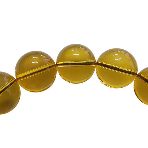 ミャンマー産 天然琥珀 バーマイト ブレスレット 約11mm イエロー babr
