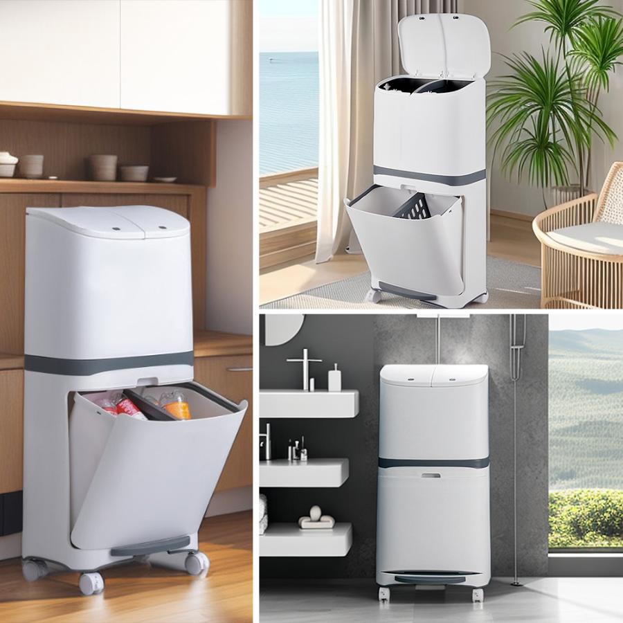 ゴミ箱 おしゃれ 45L ダストボックス フロントオープン 分別 袋可