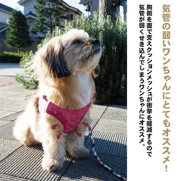 チェック柄テンダーハーネスリード Sサイズ ハーネスリード 胴輪 犬用