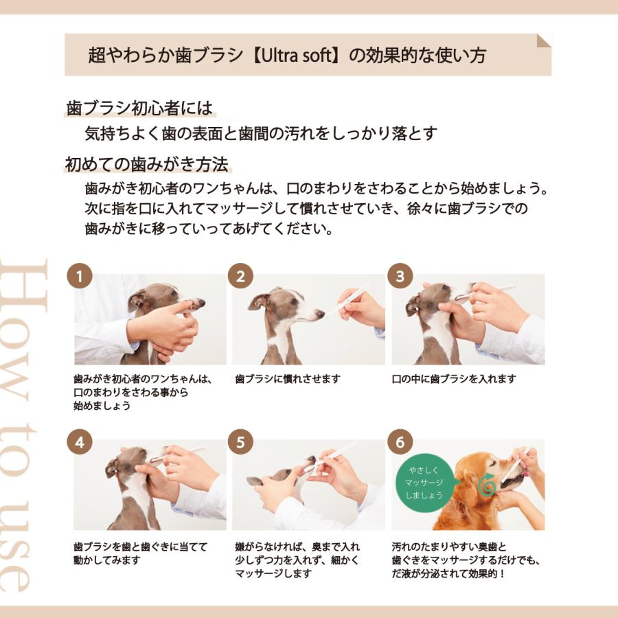 Ultra Soft 超やわらか歯ブラシ 小型犬 猫用 Sサイズ 歯ブラシ 360度