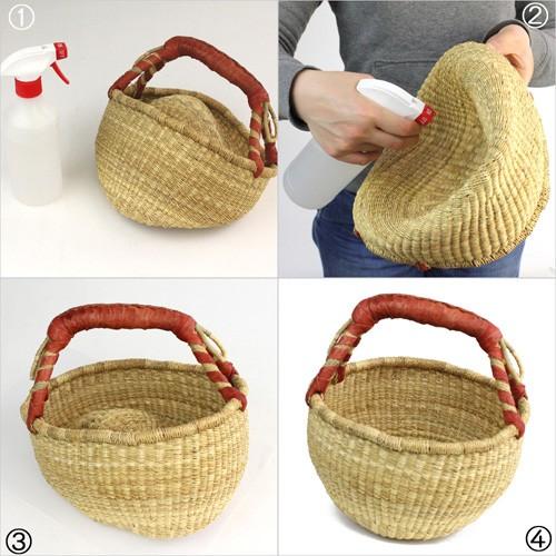 全店販売中 ブルキナバスケット 丸 一本取手 無地 Lサイズ copper-tip.ca