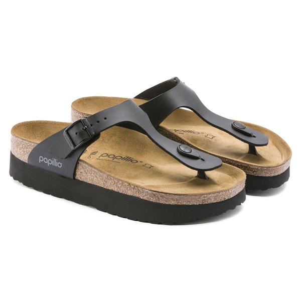 ビルケンシュトック サンダル レディース パピリオ ギゼ レギュラーフィット 幅広 Birkenstock Papillio Gizeh Platform Black Sale セール Sk 季節のおすすめ商品