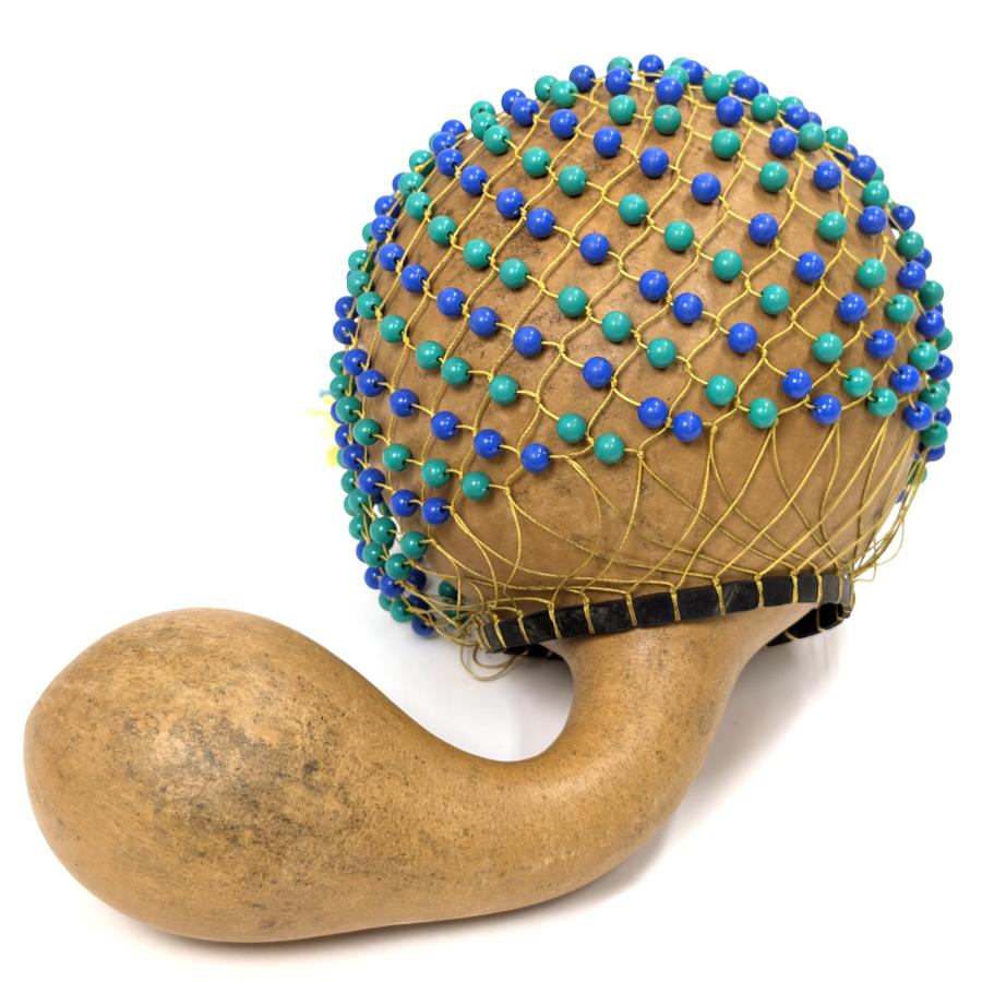 アフリカ民族楽器　シェケレ シェケレ 長さ29cm アフリカ マラカス 民族楽器 : アフリカ雑貨