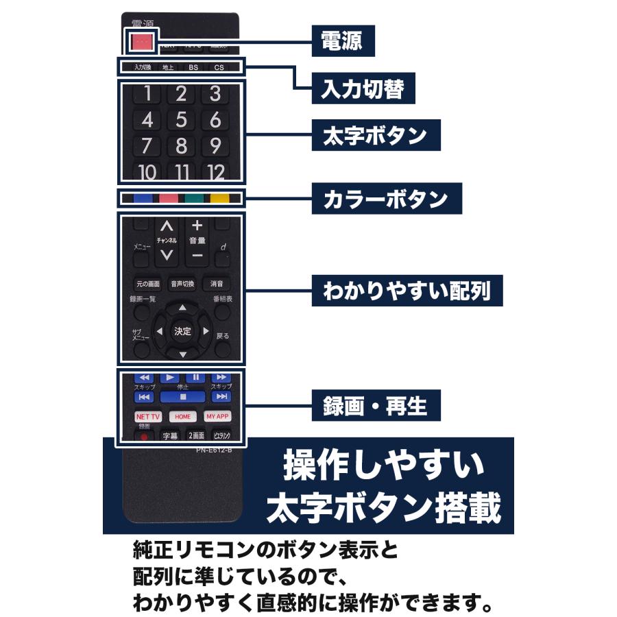 Panasonic ビエラ用テレビリモコン 【設定済み】 パナソニック 互換