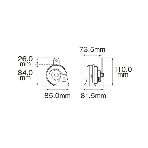 ドイツ HELLA ホーン ヘラー社製 レッド ツイン トーン スネイル タイプ Red Twin Tone Horn レッド 320284｜afterparts-co-jp｜02