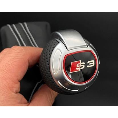 自動車 VW GTI シフトノブ パッチングレザー仕様 アルミメッキ仕上げ