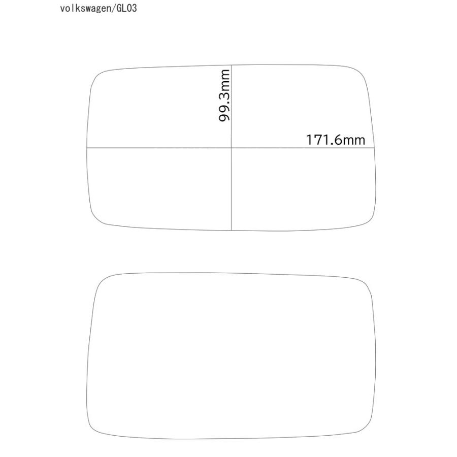 広角 ドアミラー AUTBAHN アウトバーン VW ゴルフ３ 92〜98/7 - ライト