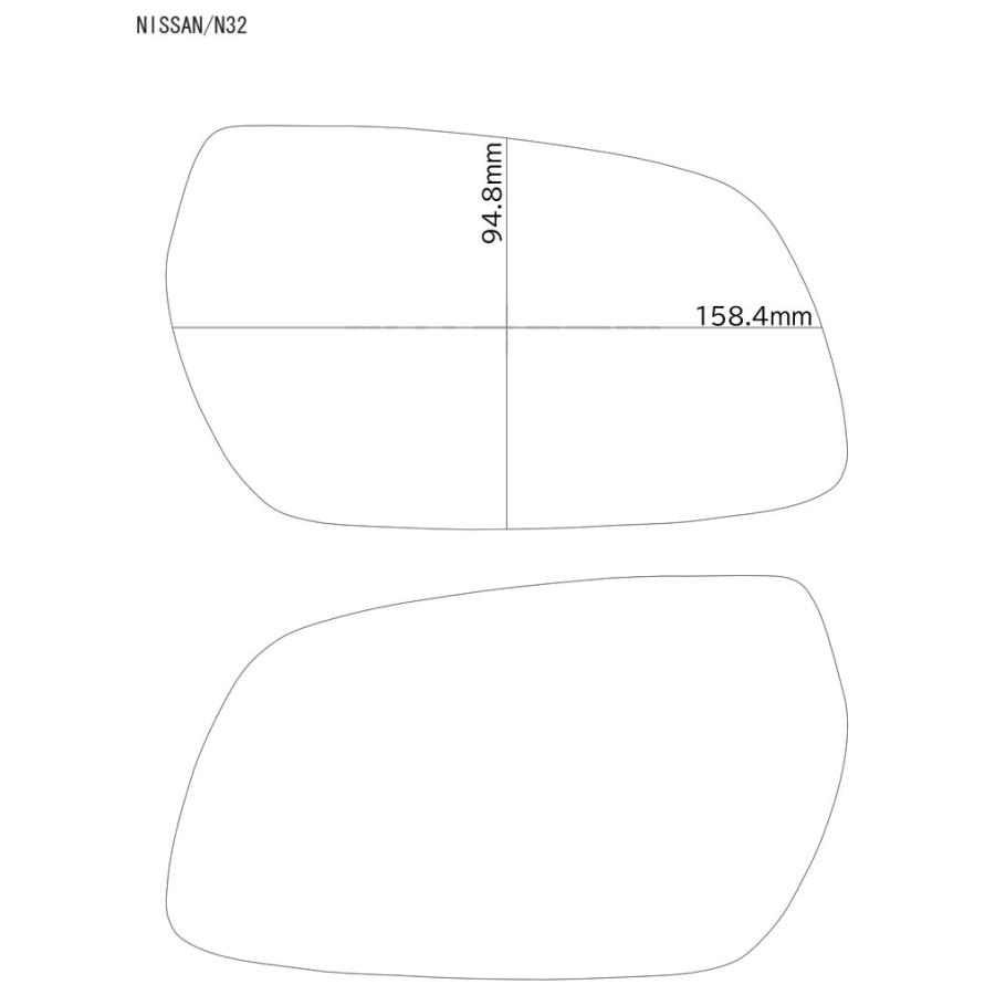 広角 ドアミラー AUTBAHN アウトバーン ニッサン セドリック 99/6〜 Y34 ゴールド｜afterparts-co-jp｜02
