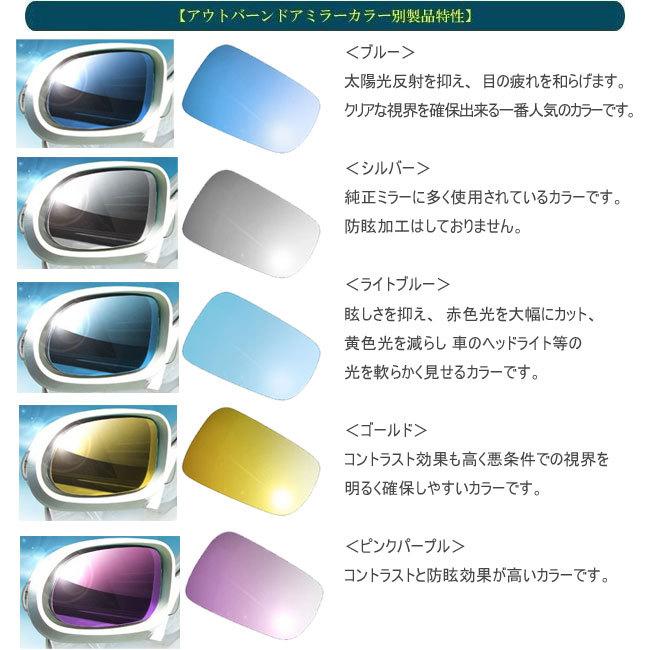 広角 ドアミラー AUTBAHN アウトバーン トヨタ ヴェルファイア 08/5〜14/12 H20系 ※600R ライトブルー｜afterparts-co-jp｜03