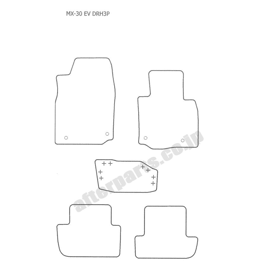 ブランド品専門 ZERO フロアマット マツダ ＭＸ−３０　ＥＶ R3/1〜 ＤＲＨ３Ｐ用(B) 除菌・消臭加工済み
