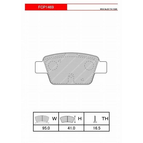 アルファロメオ - FERODO うち切りパッド DS2500 ミト 疾駆/コンペティツィオーネ (6AT車) 10〜 95514P/955142 BOSCH 後押し FCP1469H