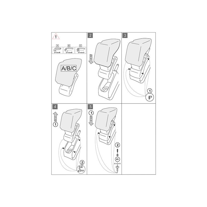 アームスター3 スズキ スイフト ’10-’16 ※RS/スポーツ含む ※純正アームレスト装着車除く  ZC72S/-ZD72S/-ZC32S ブラック T01646｜afterparts-jp｜05