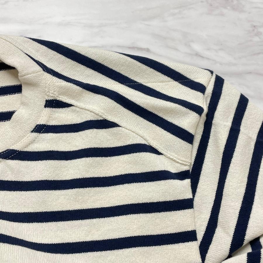 Yonetomi new basic バスクシャツ クルーネック バスクニット ボーダー WAVE COTTON BASQUE KNIT PULLOVER 米富繊維 日本製 メンズ レディース | Yonetomi NEW BASIC | 08