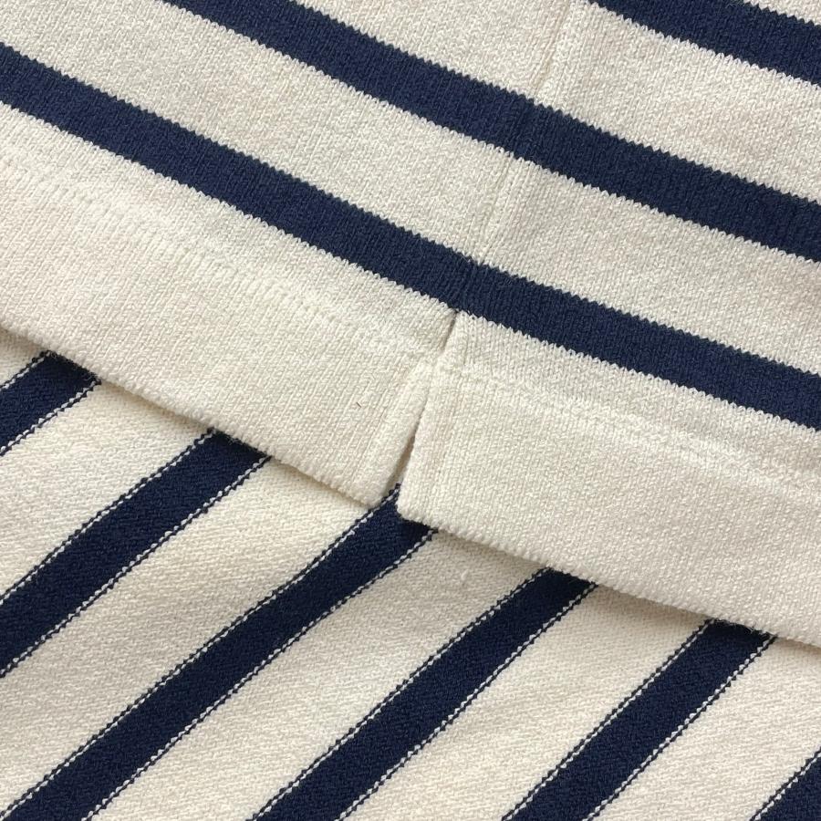 Yonetomi new basic バスクシャツ 半袖 クルーネック 丈夫 肉厚 バスクニット ボーダー WAVE COTTON BASQUE KNIT PULLOVER 米富繊維 日本製 メンズ レディース | Yonetomi NEW BASIC | 06