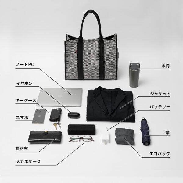sasicco スクエアトート L｜スクエアフォルムで スタイリッシュに