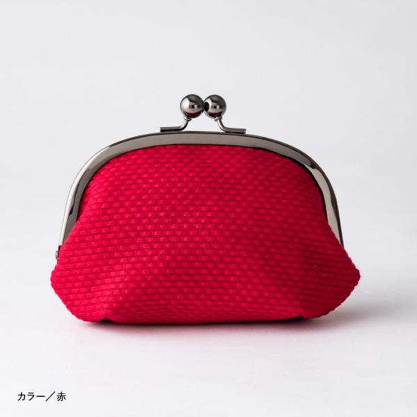 sasicco がま口｜刺し子織生地の レトロデザインの小物入れ