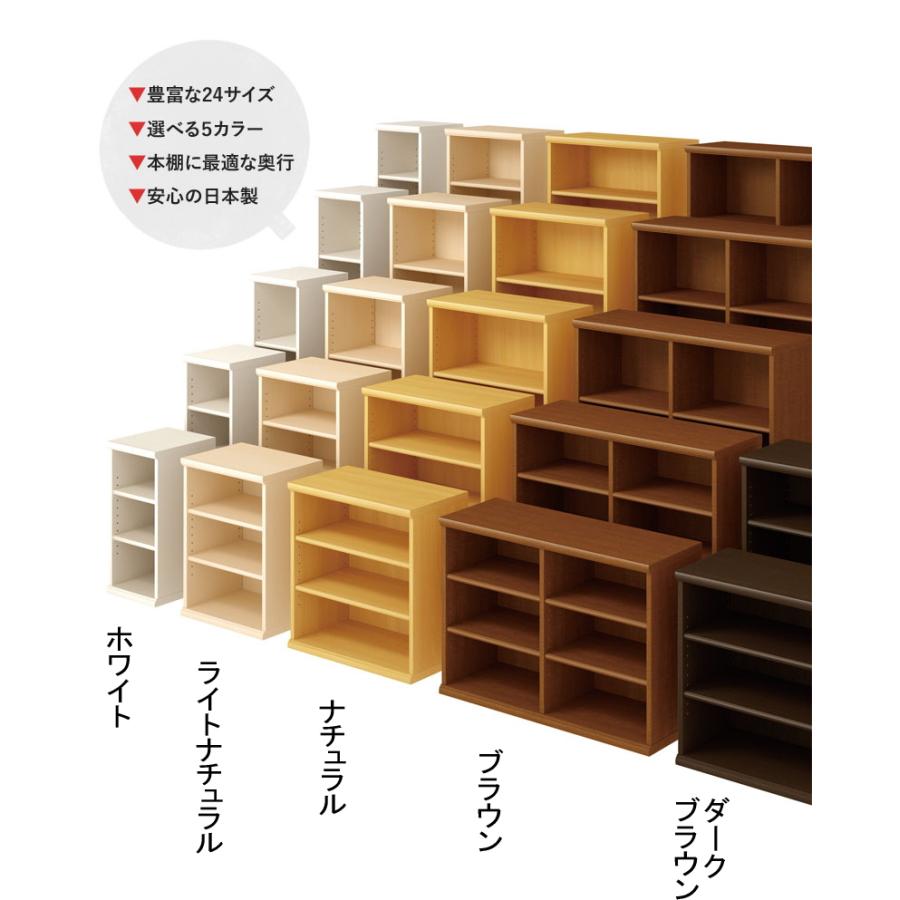 本棚  大容量 オープンラック 幅90 高さ90 奥行31 日本製 エースラック 9090収納棚 文庫本 漫画 収納 ラック 木製 北欧 白 低ホルムアルデヒド ホワイト 大洋 | 大洋（インテリア） | 03