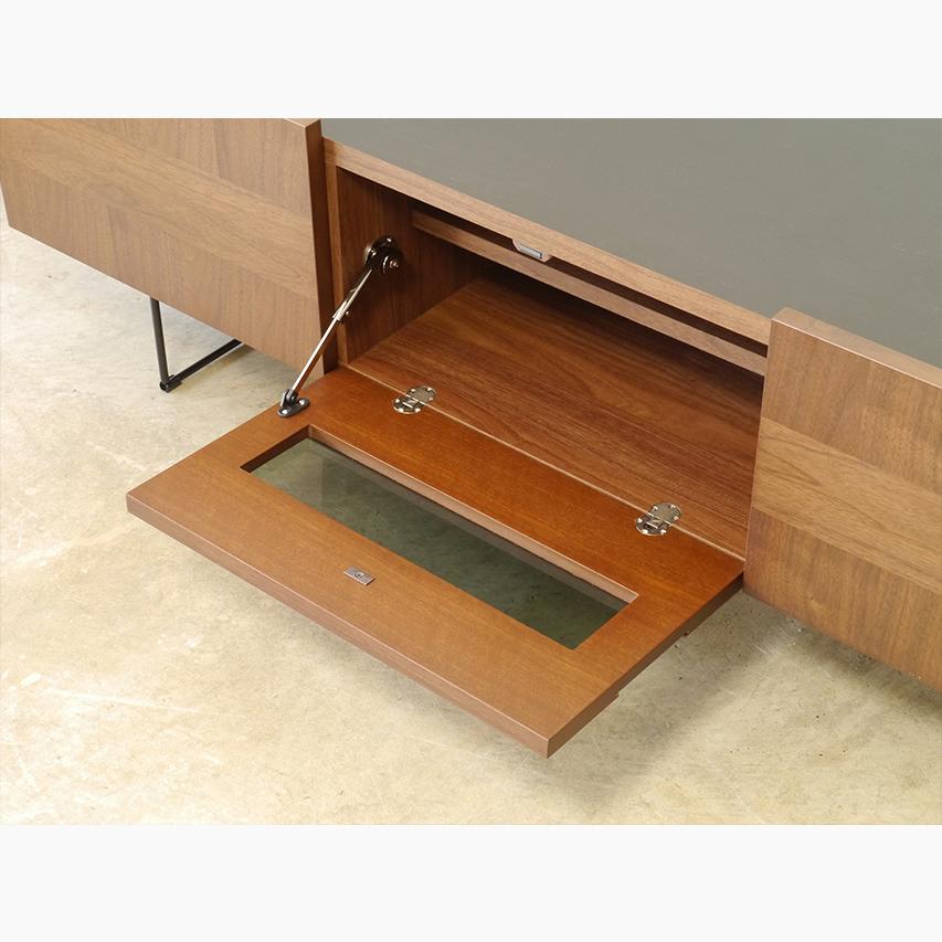 リビングボード　TVボード テレビ台  ウオールナット　突板　幅150cm 日本製 完成品 ルト ローボードRT-150 おしゃれ 【風通し】