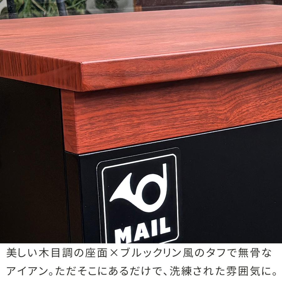 宅配ボックス　「horn/ホルン」 宅配機能付き 収納ベンチ DB-003 | ブランド登録なし | 05