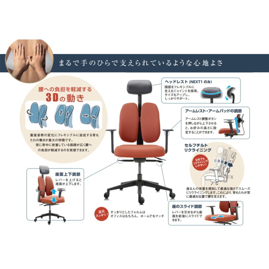 デュオレスト（DUOREST） NEXT1 疲れない 人間工学 リクライニング 