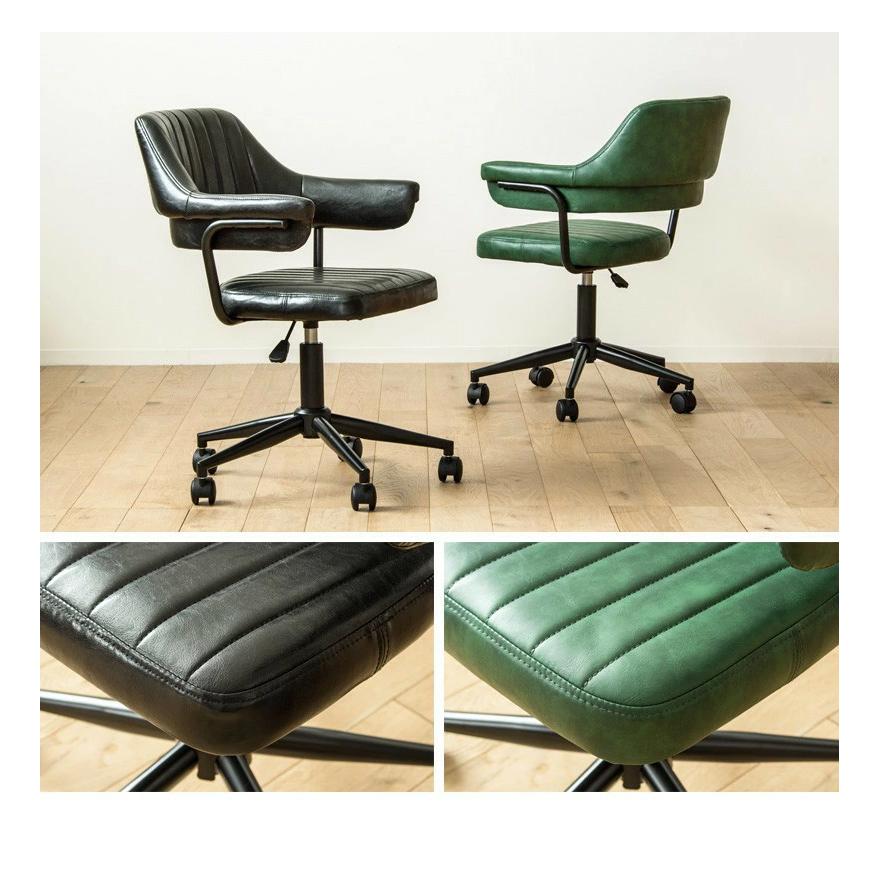 岩附 ヴィンテージ レトロデザイン オフィスチェア PUレザー張地 gaze