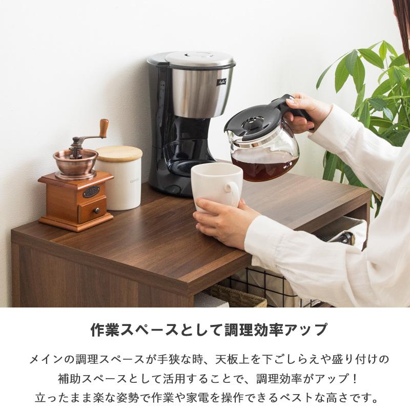 ゴミ箱上ラック ゴミ箱上収納 幅60cm スリム キッチン収納 キッチンラック ゴミ箱上  家電収納ラック レンジボード 木製 スリム ブラウン iw-331 岩附 | 岩附 | 07