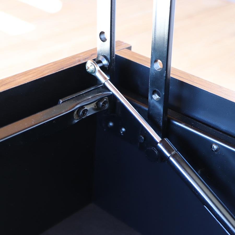 リフトアップテーブル 昇降テーブル パソコンデスク  収納 ボックス ラック  モダン 木目調 マット センターテーブル ローテーブル アダムロ　東馬 | 東馬 | 08