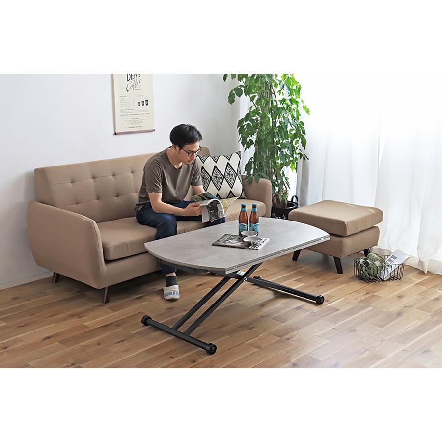 東馬（Tohma） ダイニング 昇降テーブル リフティング コンクリート 丸