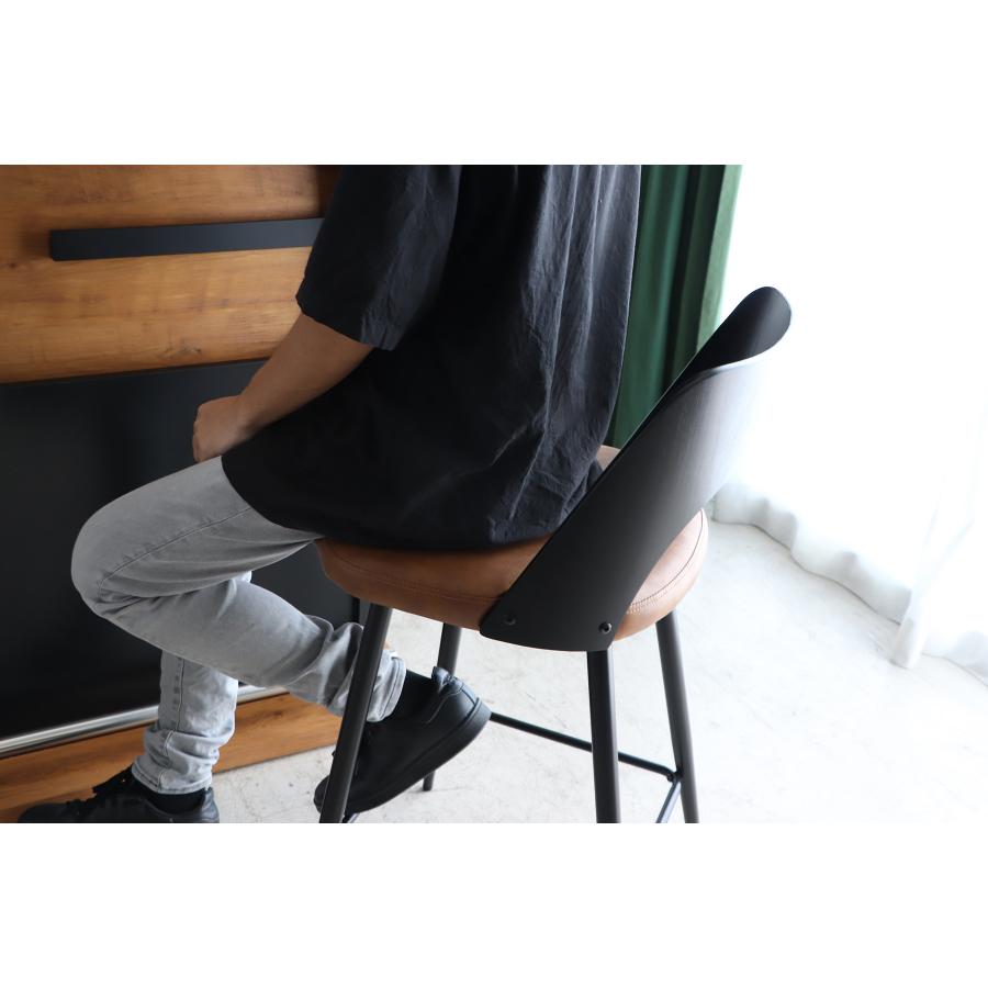 バーチェア 　ハイチェアー　カウンターチェア　北欧 おしゃれ 完成品 曲木　合成皮革　ダイニングカウンター　ミッドセンチュリー　ベクターバーチェアー　東馬 | 東馬 | 04