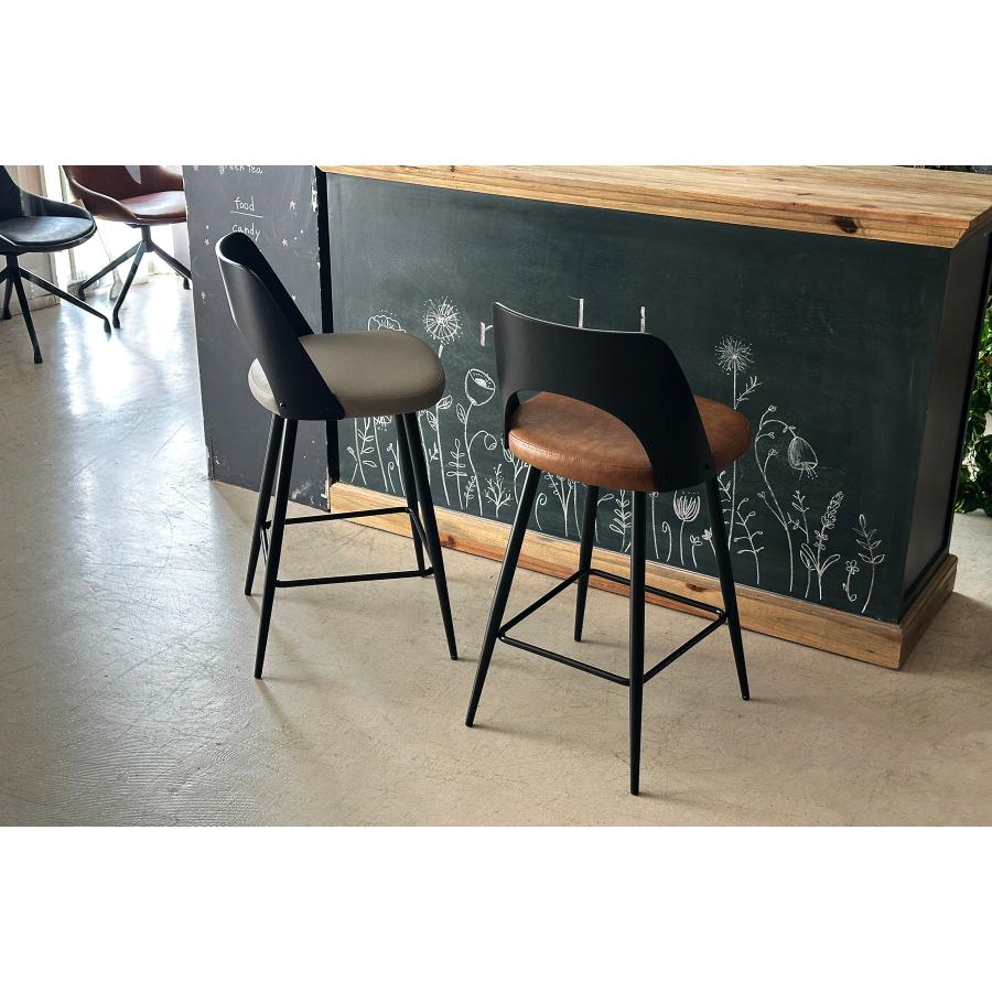 バーチェア 　ハイチェアー　カウンターチェア　北欧 おしゃれ 完成品 曲木　合成皮革　ダイニングカウンター　ミッドセンチュリー　ベクターバーチェアー　東馬 | 東馬 | 05